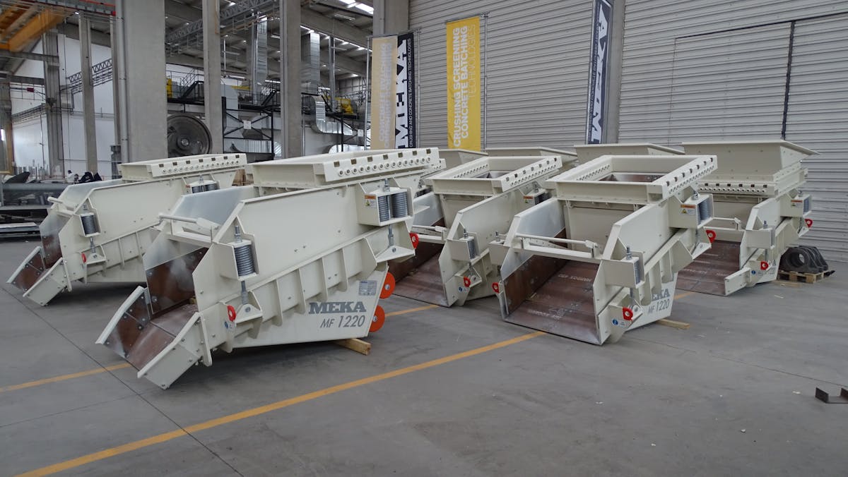 Industrial manufacturing equipment inside a large production plant